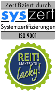 Logo Syszert und Reit makes you lacky Siegel